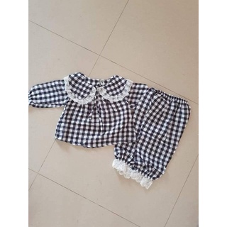 bộ pizama đũi tiểu thư