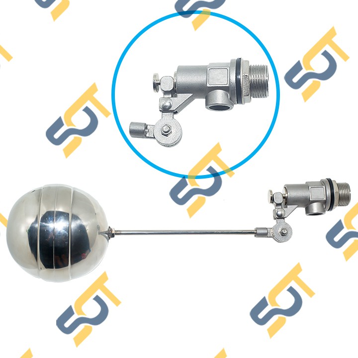 [PHAO BỒN NƯỚC] Van phao cơ INOX tự động ngắt nước khi nước đầy bồn Bóng nổi Inox Điều chỉnh được mực nước