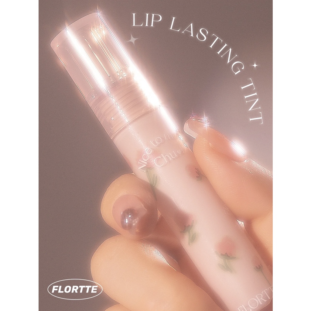 Son Môi Flortte Hoa Loria Bóng Nước Đầu Tiên Kiss Series Đầu Tiên Gương Trong Suốt Không Dính Nhẹ Không Phai Màu Mùa Xuân Tông Màu Sáng Cho Nữ