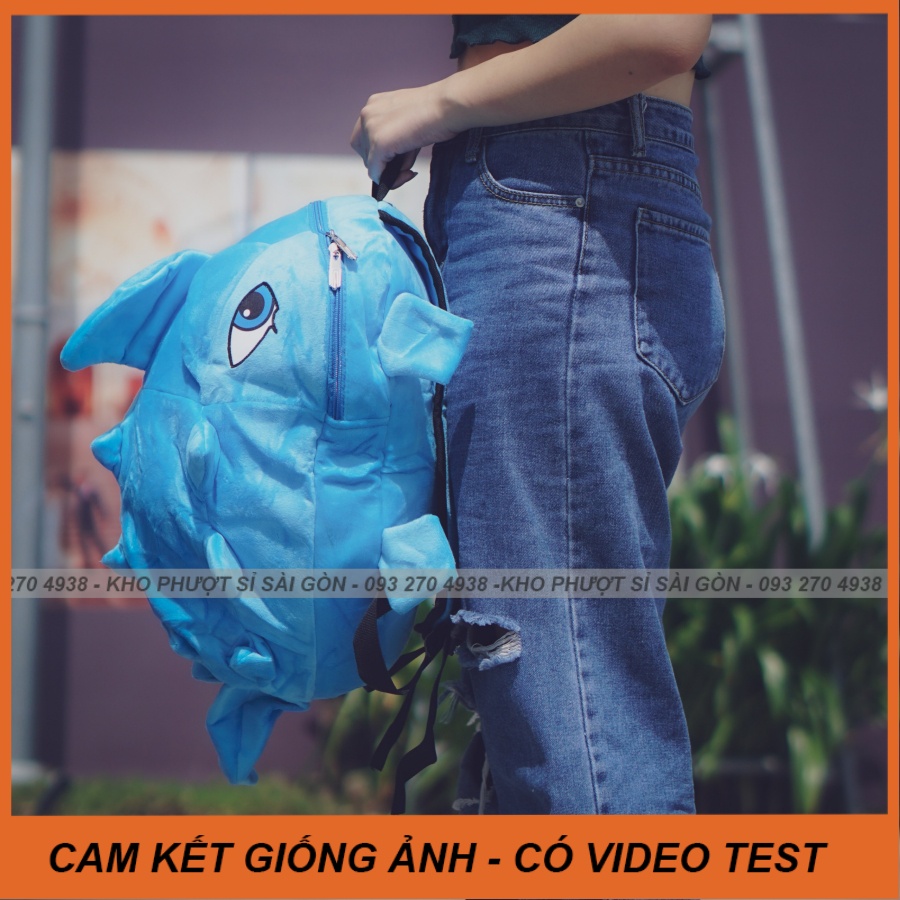 Balo Nhung tắc kè - Khủng long size lớn đựng mũ bảo hiểm fullface bằng vải nhung
