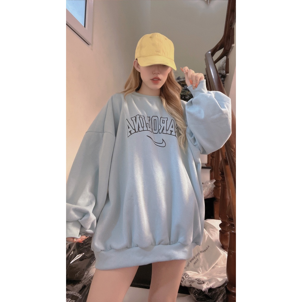 Áo sweater nữ phối logo chữ AROLINA siêu xinh [FREESHIP] Áo thun nữ dài tay 4 màu trắng,hồng,xanh dương,xanh lá GuuZ | WebRaoVat - webraovat.net.vn