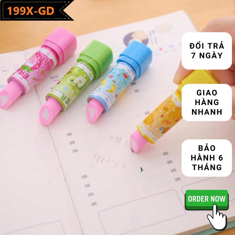 Gôm tẩy bút hình cây son, kiểu dáng bắt mắt, không chứa chất độc hại, nhiều màu sắc thú vị 7462 AQ
