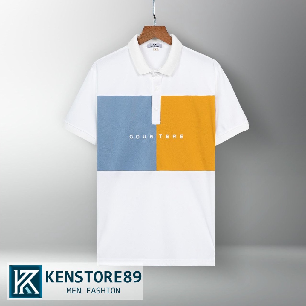 Áo thun nam có cổ MARC COUN vải cá sấu gai KENSTORE89 ATP145