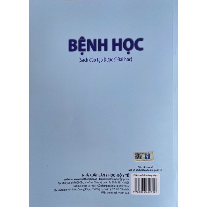 Sách - Bệnh Học Tmos ( Đào tạo Dược Sĩ Đại Học )