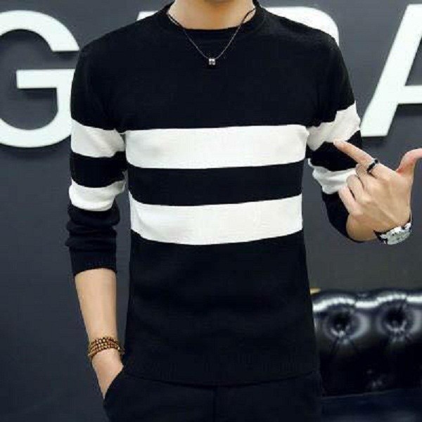 ÁO CỔ TRÒN KẺ NGANG