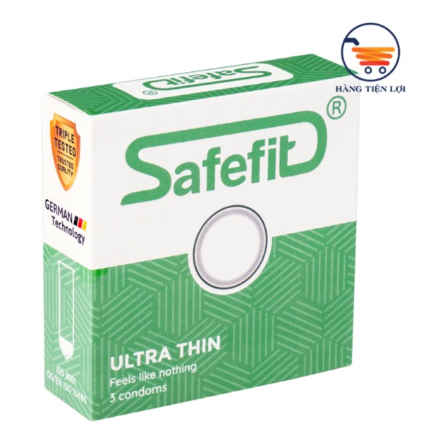 Bao cao su Siêu mỏng 0.04mm Safe Fit Untra thin - 3 chiếc