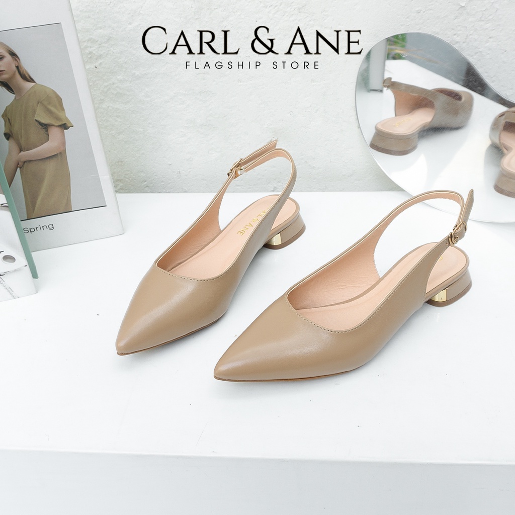 Carl &amp; Ane - Giày cao gót mũi nhọn thời trang công sở màu kem - CL025