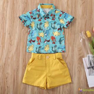 Set Áo Sơ Mi Polo + Quần Short Cho Bé Trai