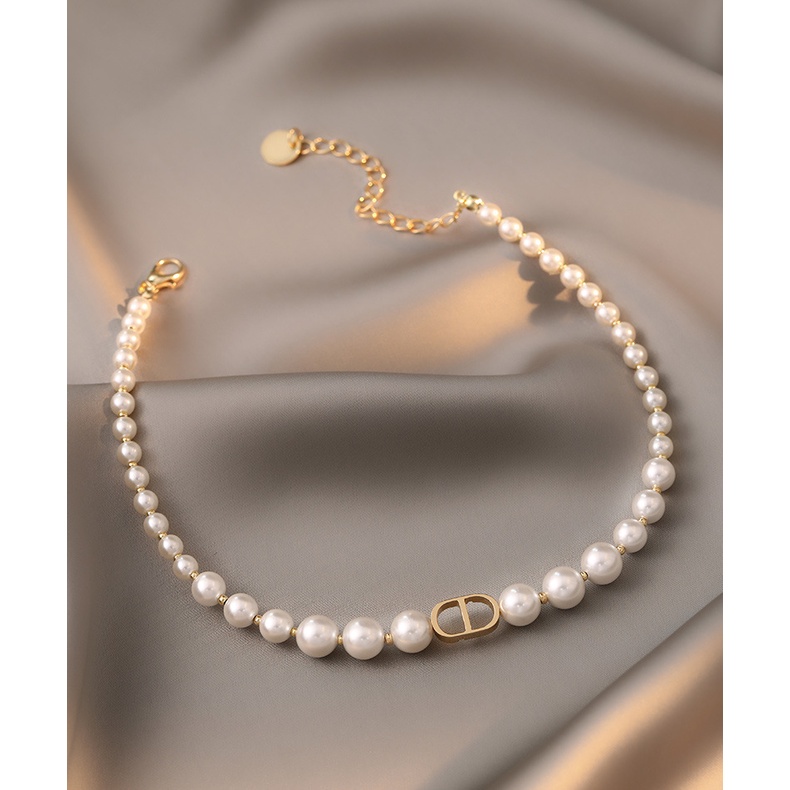 Vòng cổ Ngọc Trai Phong Cách Cổ Điển Sang Trọng Thời Trang 2022 Cho Nữ