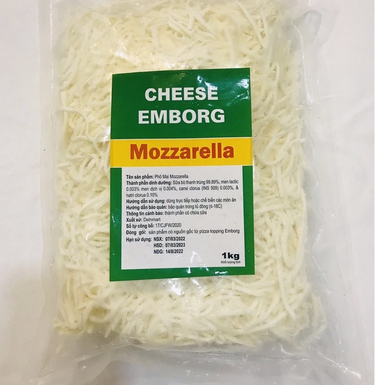 Phô mai bào sợi Mozzarella 500g