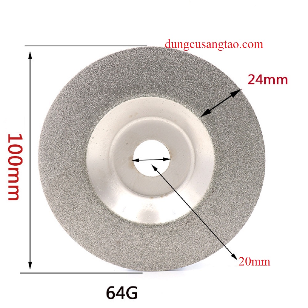 Đĩa mài 100mm lỗ 16mm/20mm phủ kim cương