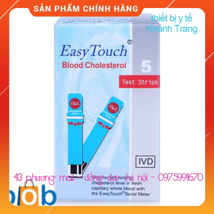 (Giá sỉ) Que thử mỡ máu, cholesterol cho máy đo Easy Touch GCU ET322 (10 que)