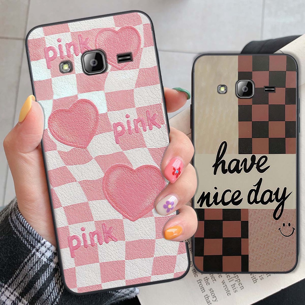 Ốp Samsung J310 / J3 2016 caro trái tim cá tính, thời trang siêu đẹp, siêu phong cách