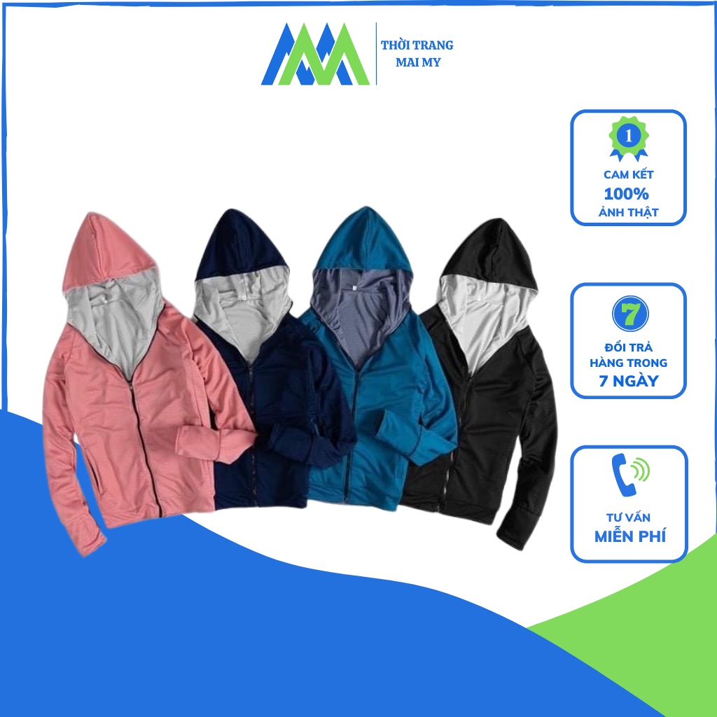 Áo chống nắng 2 lớp mặc được 2 mặt vải mè thoáng mát ,  áo nắng 2 lớp vải thấm hút mồ hôi thoáng khí chống tia UV