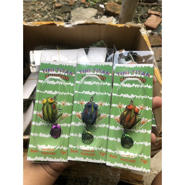 Nhái hơi Tini Titan cao su 3cm/7gr _câu cá lóc,chuối,vượt