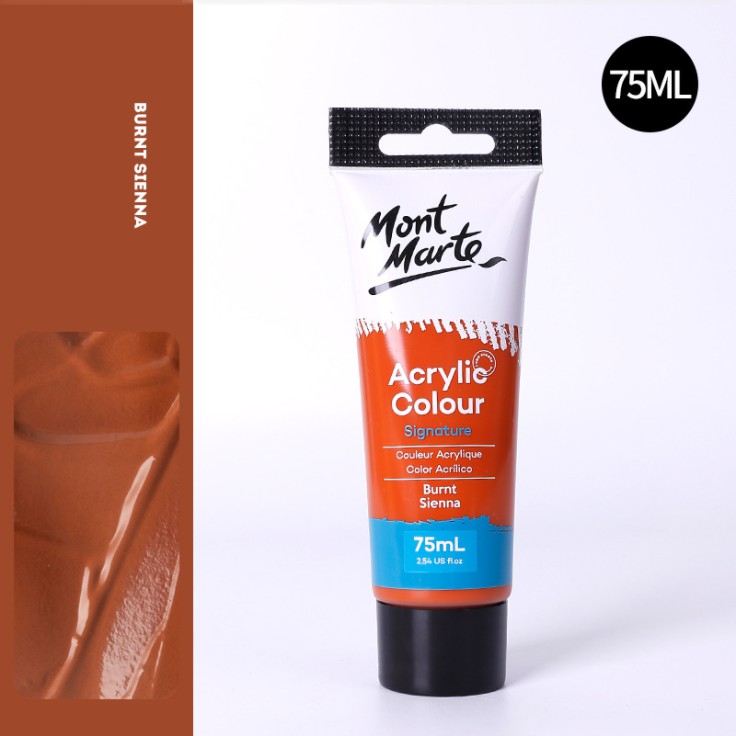 Màu Acrylic Mont Marte 75ml - Burnt Sienna - Acrylic Colour Paint Signature 75ml (2.54oz) - MSCH7514