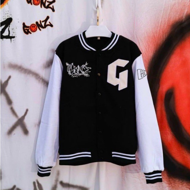 Áo khoác Bomber GonZ Varsity Nam Nữ Ulzzang Form Rộng
