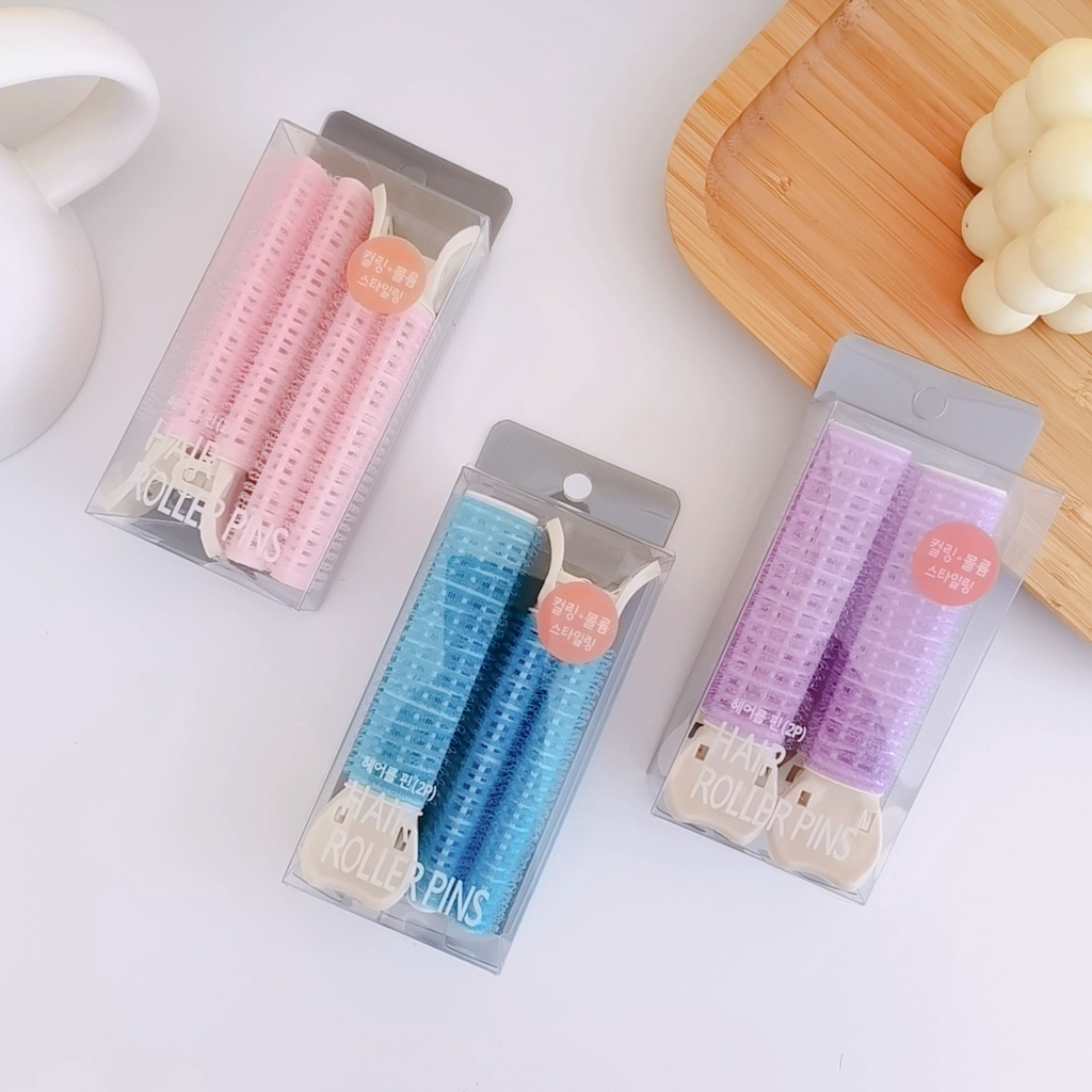 set 2 Kẹp phồng chân tóc, lô cuốn tự dính tóc