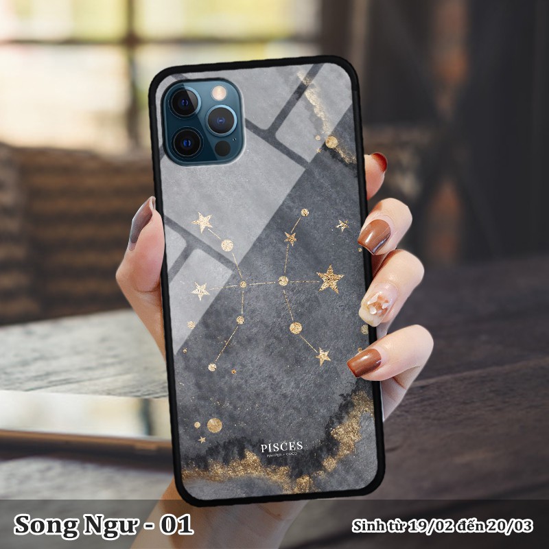 Ốp kính iPhone 12 Pro Max in cung hoàng đạo