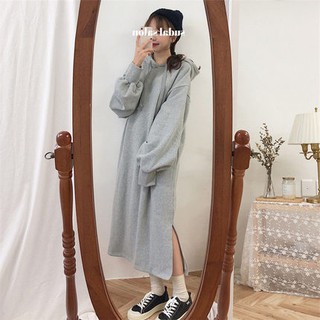 (ORDER) Váy nỉ dáng dài xẻ vạt (Ảnh thật ở cuối)