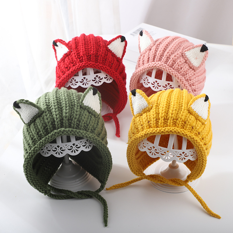 Nón Len Giữ Ấm Tai Thỏ Xinh Xắn Dành Cho Bé