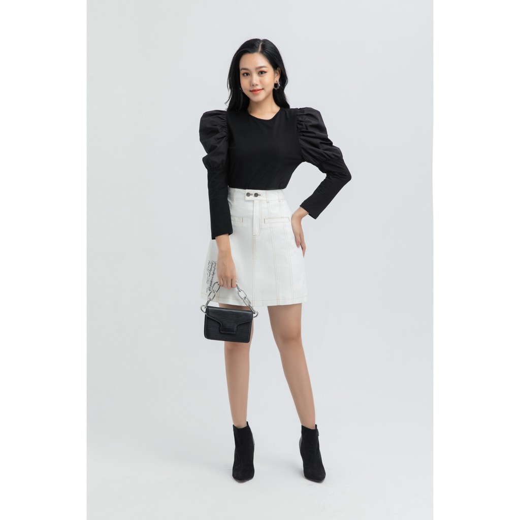 [Mã WABRM4  giảm 15% tối đa 50k đơn 150k] IVY moda Chân váy kaki 2 lớp thêu chữ MS 31B8217 | BigBuy360 - bigbuy360.vn