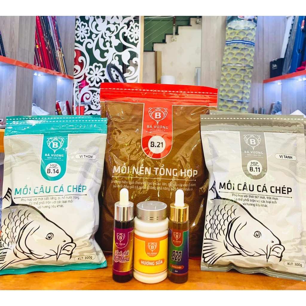 COMBO CÂU CHÉP BÁ VƯƠNG rươu chép B28 + hương sữa B06 + mật khoai