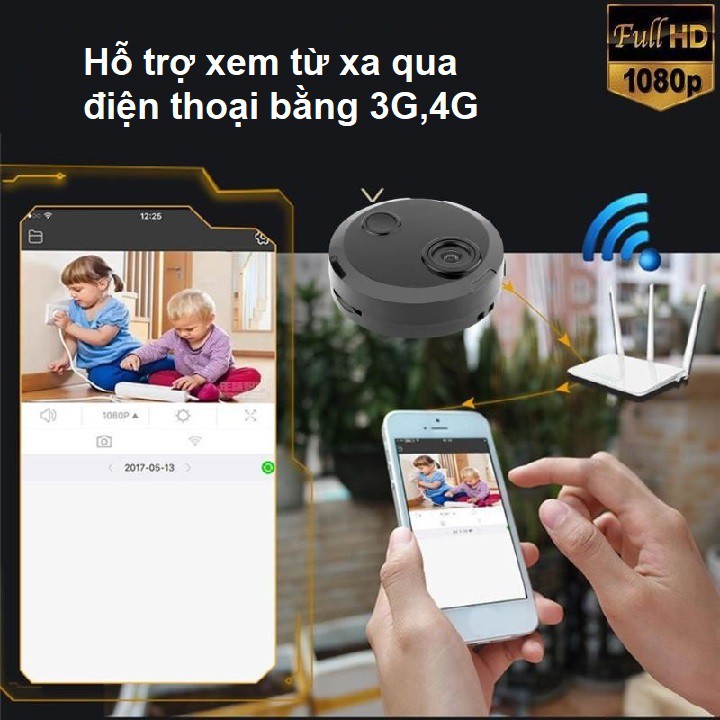 ️🍀Tí Hon, Dùng Pin🍀Camera mini Q15 Full HD Wifi,siêu nhỏ an ninh,chống trộm xem từ xa qua điện thoại có kết nối mạng