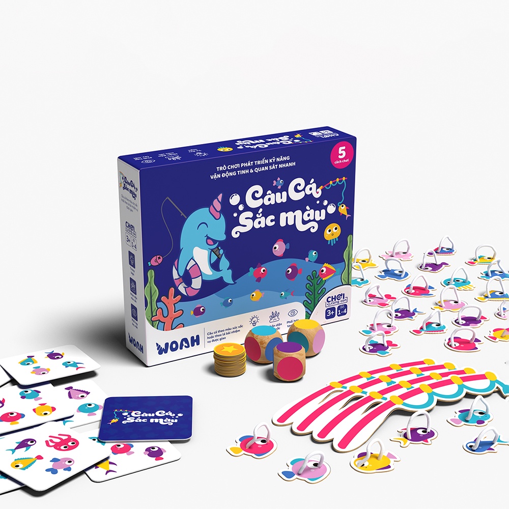 Đồ chơi Câu cá sắc màu cao cấp cho bé từ 3 tuổi - Board Game VN