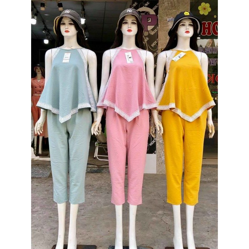 Set Yếm Quần Ống Suông