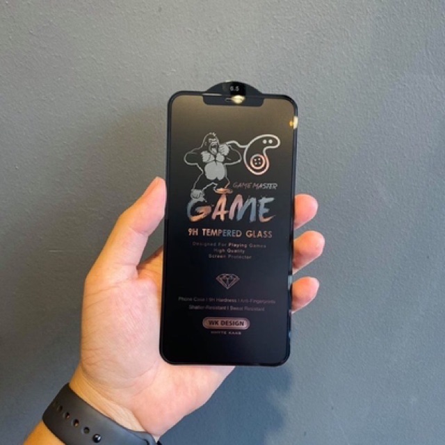 Kính Cường Lực iPhone NHÁM CHÍNH HÃNG 3D Game WK Design Full Màn Hình Từ iPhone 6 đến iPhone 12ProMax