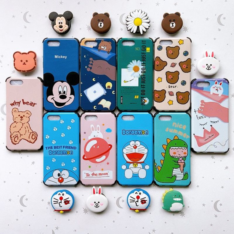 Ốp idm Hàn Quốc kèm pop Oppo Reno 2f/Reno 4/A3s/A12e/A92/A52/Reno 3/A91