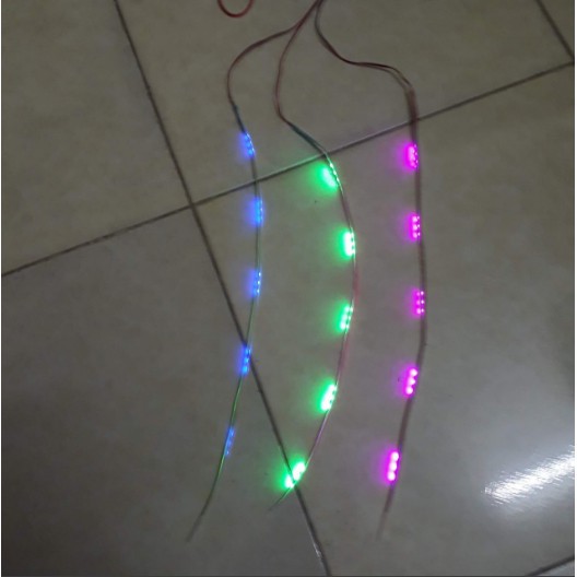 Dây led nháy đuổi 45CM trang trí oto , xe máy, xe đạp điện 12V DC