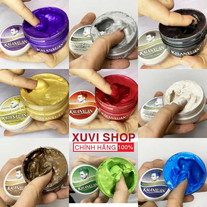 Sáp Vuốt Nhuộm Tóc Đổi Màu Tạm Thời KALANXUAN 9 Màu 100ml Chính Hãng - XUVI SHOP (xám khói, khói, xanh dương) | BigBuy360 - bigbuy360.vn