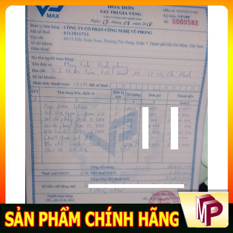 Cáp sạc Pisen Ip5 Ip6 Ip7 - Minh Phong Store