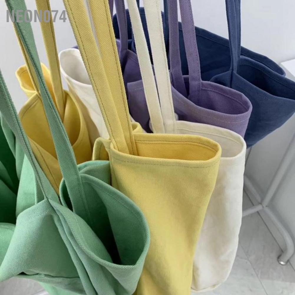 � Neon074 Túi vải Túi tote Túi xách vải Đơn vai Kiểu dáng Thư phong cách di động cho Văn phòng tại nhà