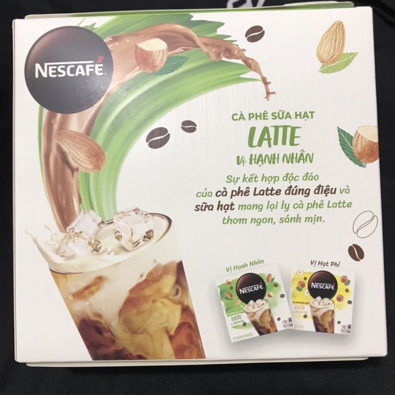 Cà phê sữa hạt Latte vị hạnh nhân hộp 10 gói x24g