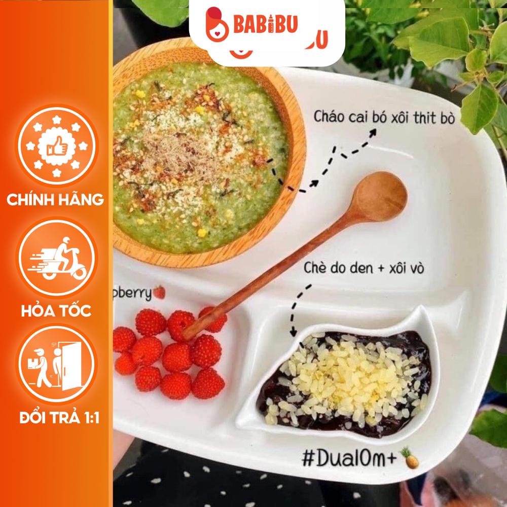 Khay Ăn Dặm 3 Ngăn Cao Cấp Cho Bé Babibu-KAD3