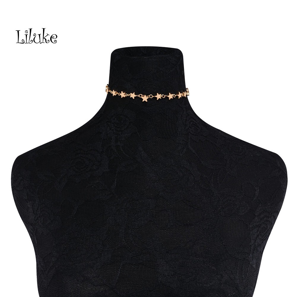 Vòng Cổ Choker Họa Tiết Ngôi Sao Thời Trang Thanh Lịch Cho Nữ
