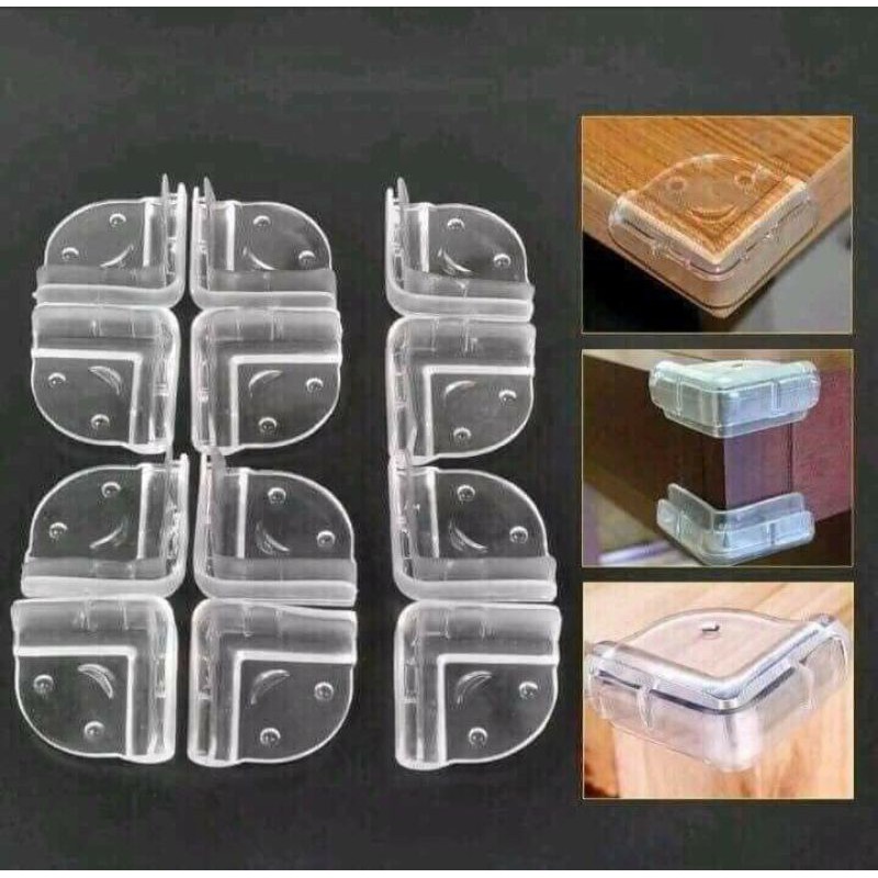 Bộ 4 miếng bọc cạnh bàn vuông silicon mềm dẻo an toàn cho bé