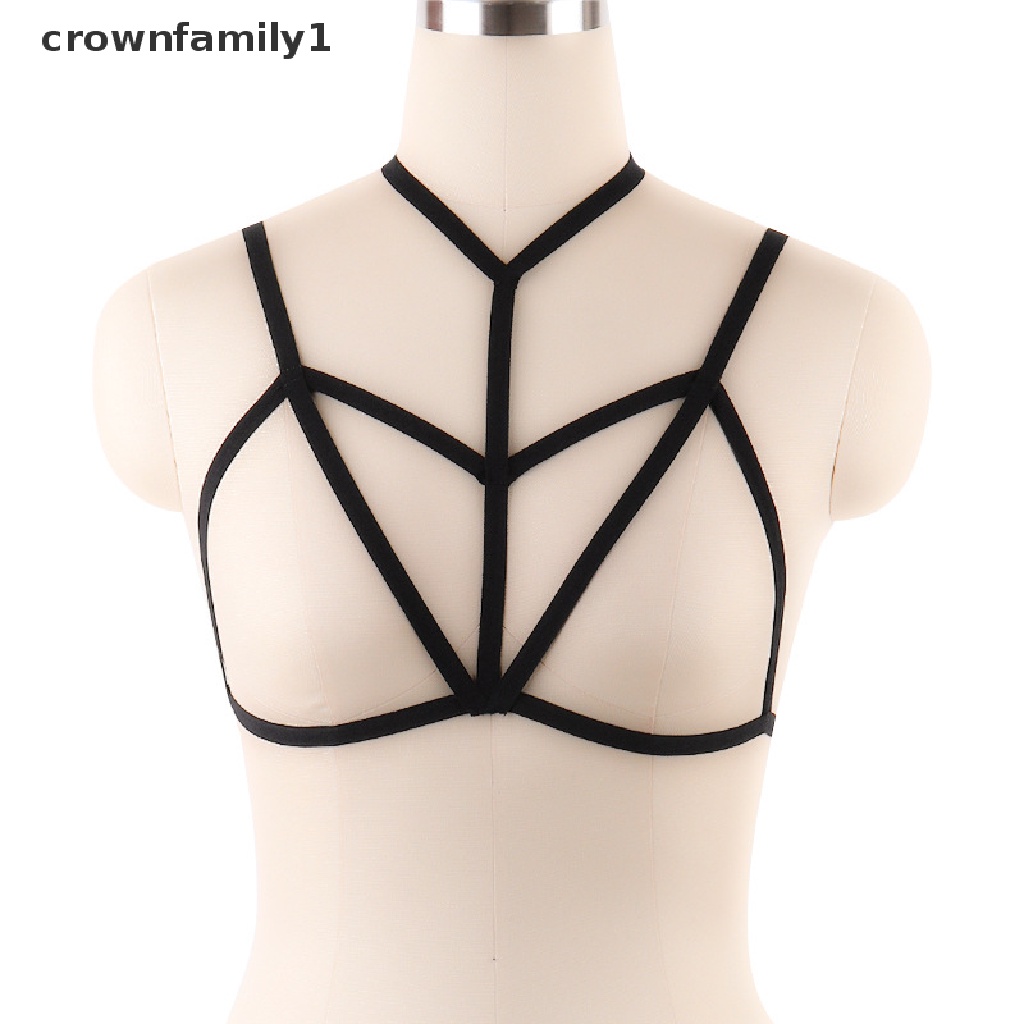 [crownfamily1] Áo ngực Không Gọng Co Giãn Màu Đen Gợi Cảm