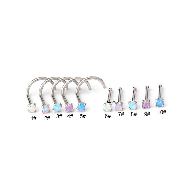 Khuyên xỏ mũi cơ thể thép không gỉ 20G cá tính