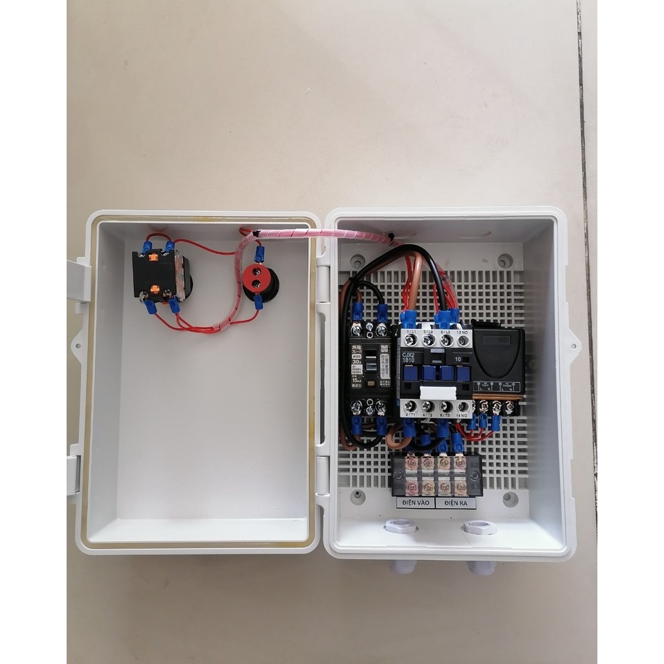 Bộ điều khiển tắt mở máy rửa xe từ xa bằng remote,220v  sử dụng aptomat chống rò chống giật nội địa japan