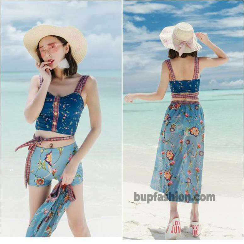 𝐂ự𝐜 𝐑ẻ XẢ 🚀 | Ảnh Thật | set bikini 3 mảnh kèm chân váy bg068 màu xanh . 2020 Sale 1 Xinh Chuẩn . ! ' ' ˇ | BigBuy360 - bigbuy360.vn