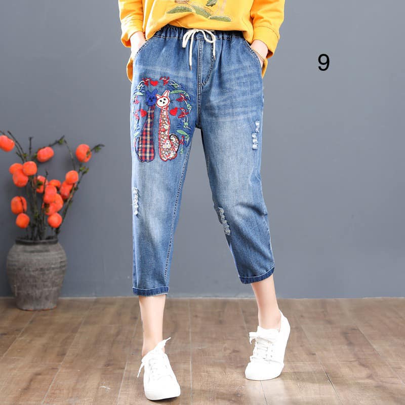 Quần bò cạp chun nữ hàng QC chất đẹp