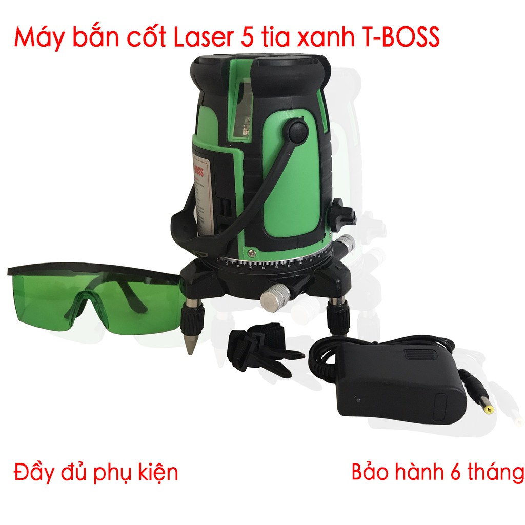 Máy bắn cos laser 5 tia xanh giá rẻ-Máy thăng bằng Laser pin khủng 5800mAh