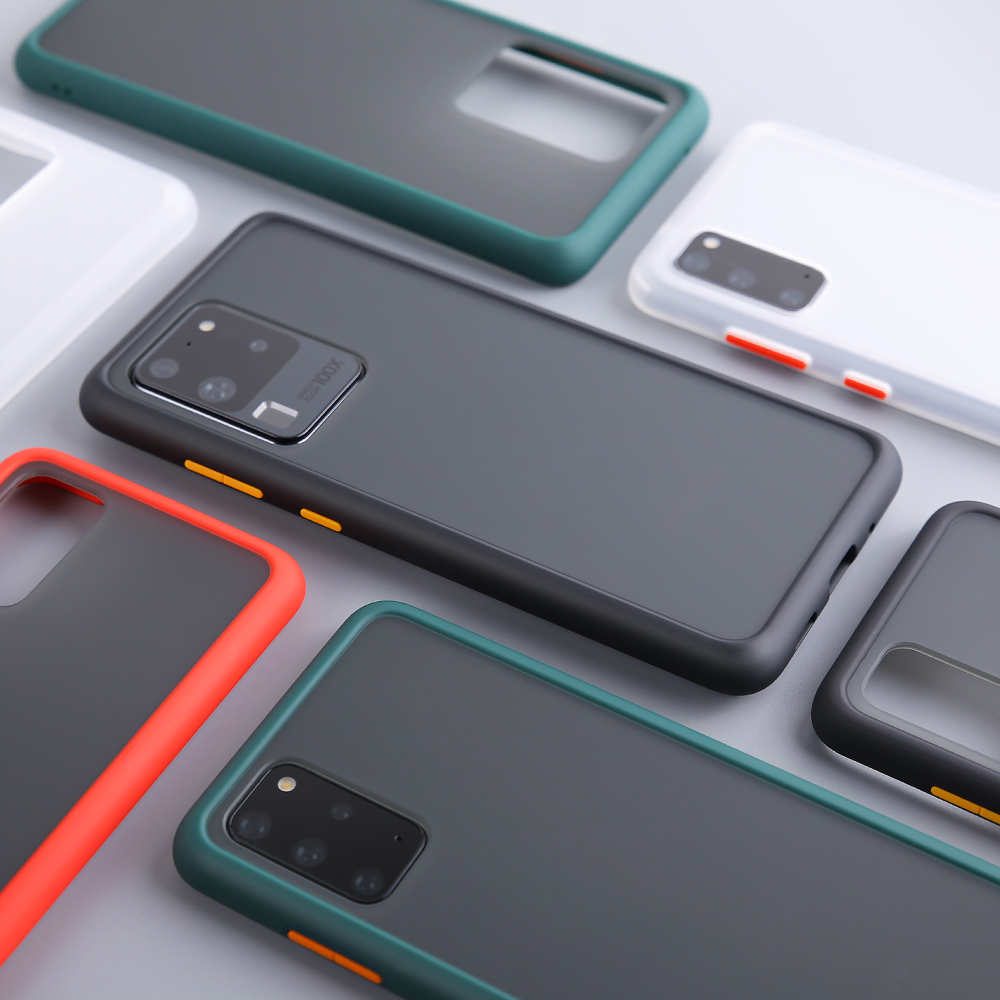 Ốp điện thoại acrylic cứng chống sốc nhám trong suốt cho Samsung Galaxy A52 A32 A72 4G A12 A42 5G A02S