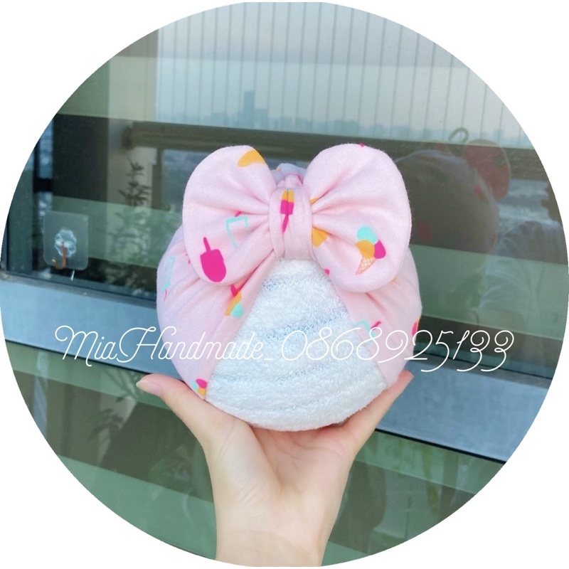 MŨ TURBAN CHO BÉ RẺ ĐẸP CHẤT COTTON MỀM MỊN CHO BÉ 0-20M