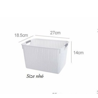 rổ nhựa đan mây đựng đồ đa năng