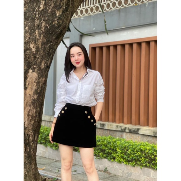 Chân váy nhung khuy | BigBuy360 - bigbuy360.vn